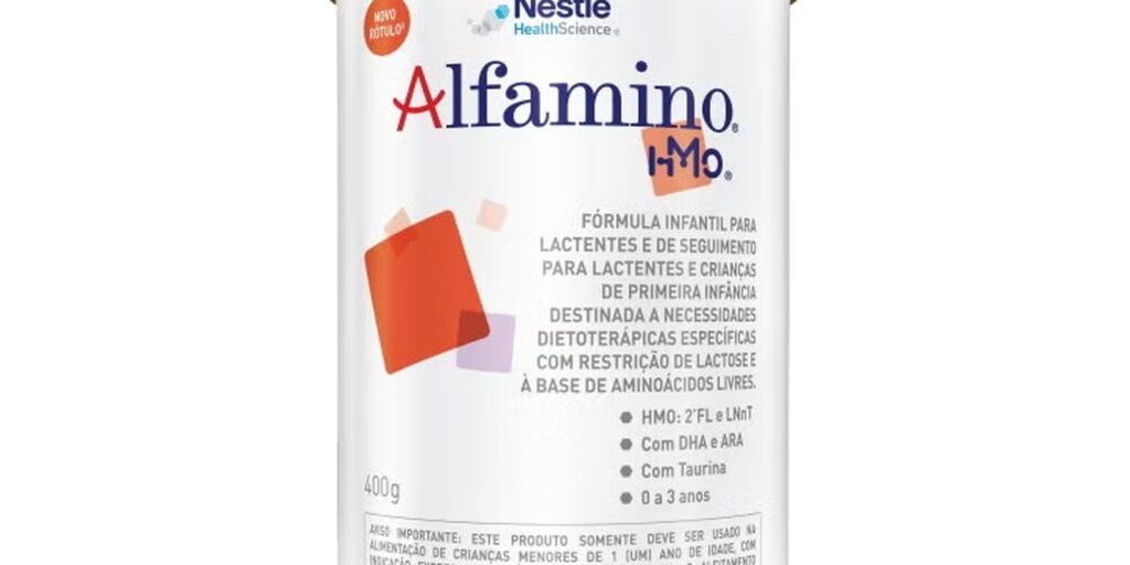 Imagem de produto Alfamino, fórmula infantil da Néstle