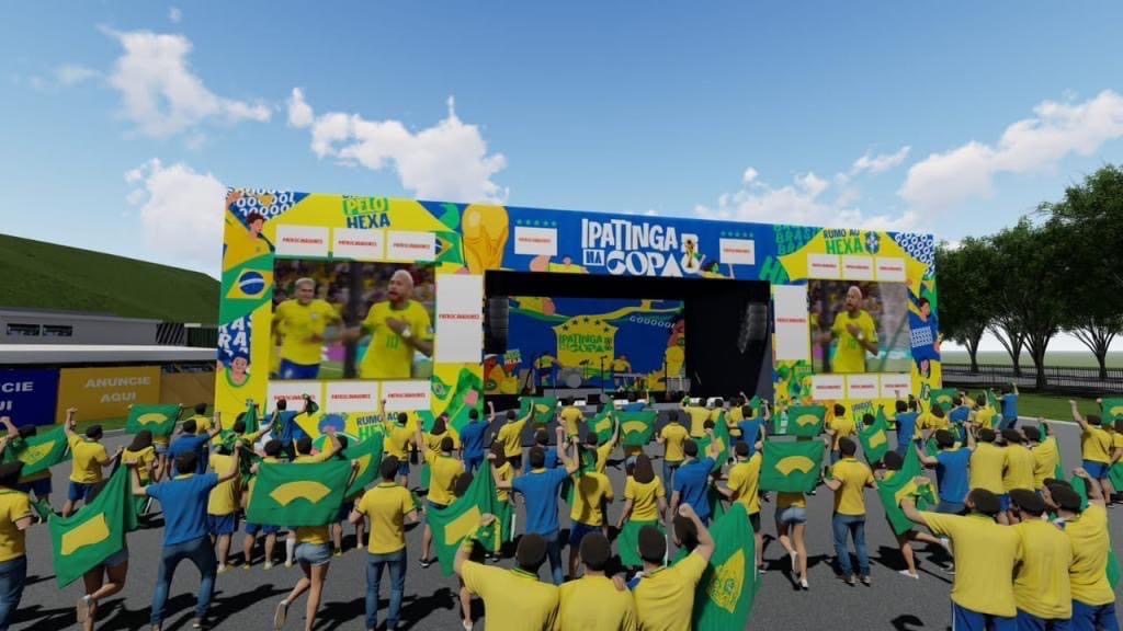 Evento Ipatinga na Copa reúne torcedores no Estádio Ipatingão durante a Copa do Mundo