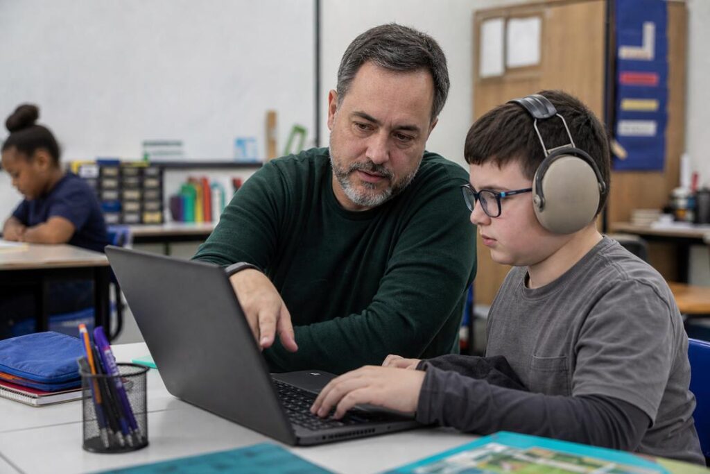 Professor utiliza provas adaptadas com apoio da inteligência artificial para inclusão escolar