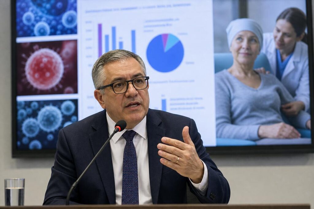 Imagem ilustrativa gerada por IA representando a terapia CAR-T Cell durante apresentação de estudo com pacientes do SUS.