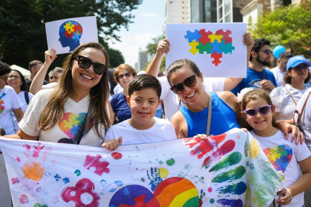 Imagem ilustrativa gerada por IA representando evento em celebração ao Dia Nacional do Orgulho Autista.