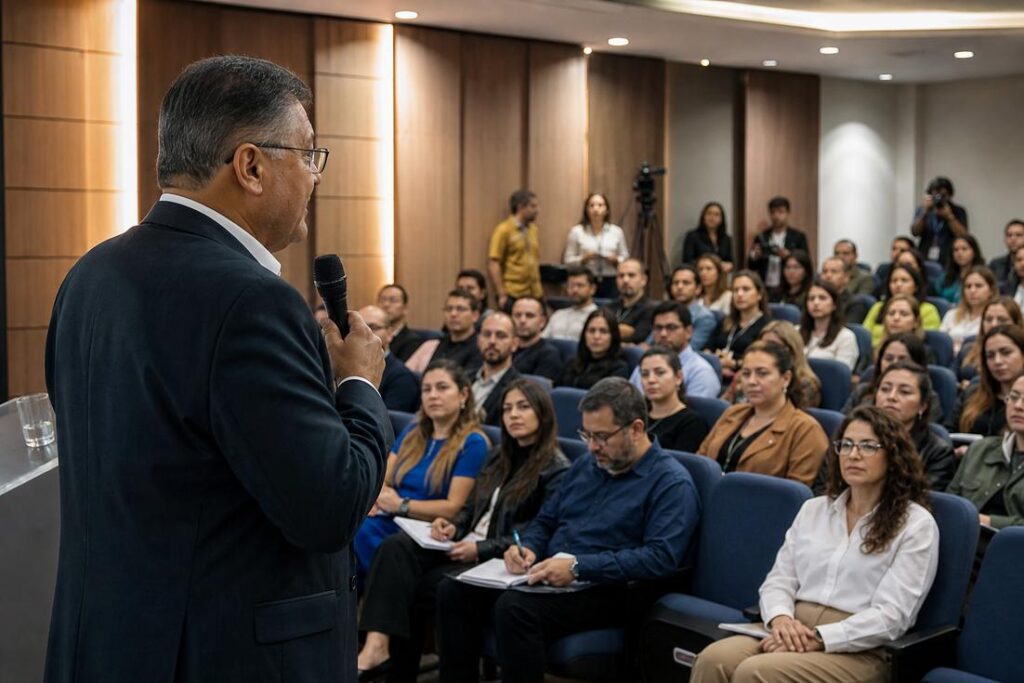 Reitor Genésio Zeferino durante evento que destaca iniciativas da Unileste