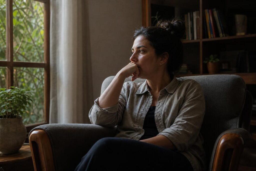 Pessoa recebendo apoio emocional em conversa sobre saúde mental e sinais de sobrecarga