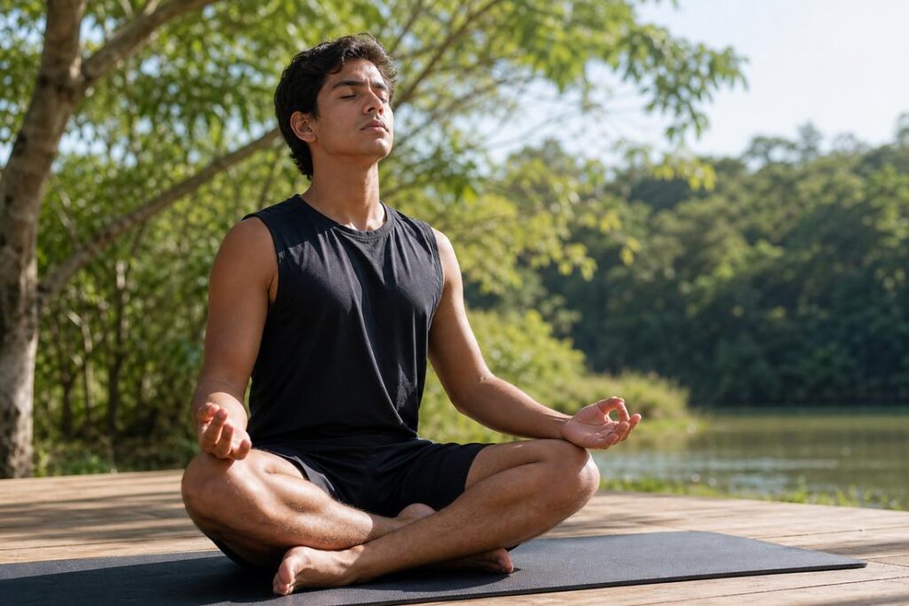 Prática de yoga e TDAH com respiração para foco e autorregulação